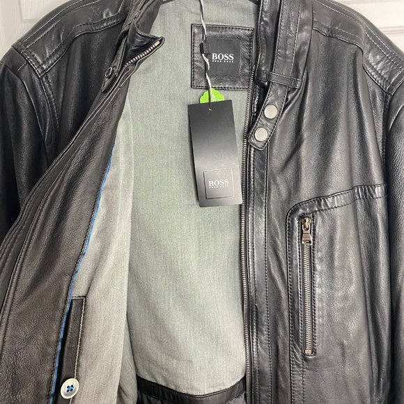 Hugo Boss Lambskin Leather Jacket - Picture 5 of 8